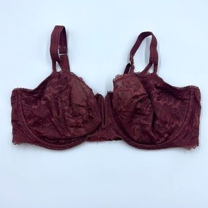 Auden Mauve Balconette Bra Size 38DD underwire unlined